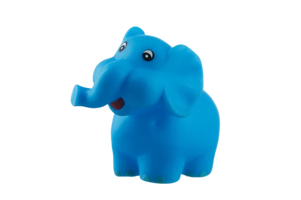 Blue elephant isolated on white — Stock Photo, Image