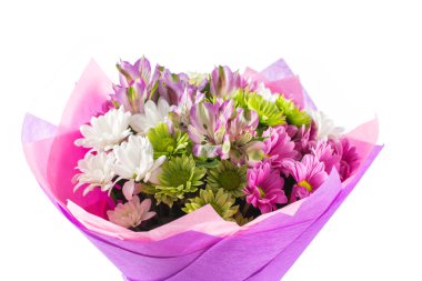 Colouful beyaz arka plan üzerinde izole buket 