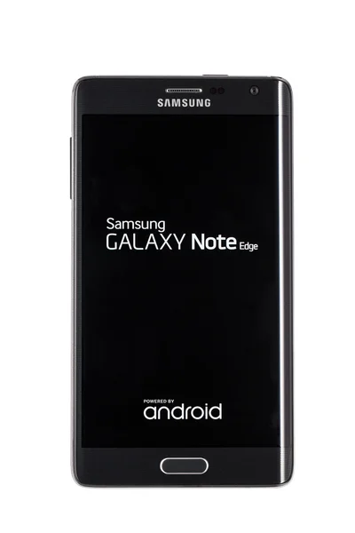 Studio foto de un Smartphone de borde negro Samsung Galaxy Nota — Foto de Stock