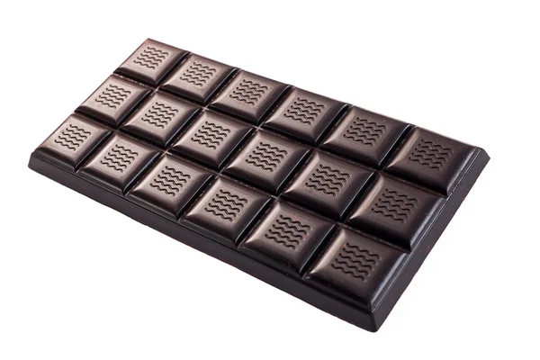 Handgemaakt, bio chocolade op wit wordt geïsoleerd — Stockfoto