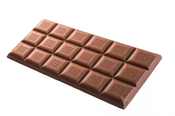 Handgemaakt, bio chocolade op wit wordt geïsoleerd — Stockfoto