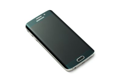 Siyah Samsung Galaxy S6 kenar Smartphone stüdyo çekim