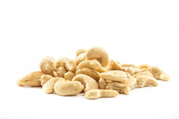 Cashew nuts isolated on white — Stock Photo, Image