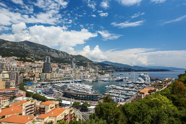 Vista panoramica del porto di Monte Carlo a Monaco — Foto Stock