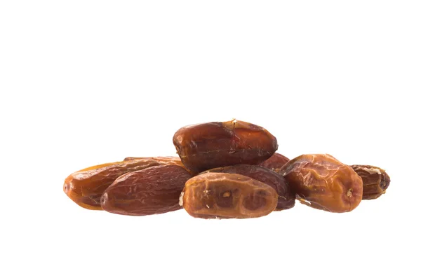 Dried delicious dates isolated on a white — Stock Photo, Image