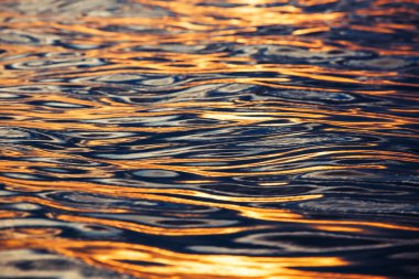 Deniz yüzeyinde ripples ve dalgalar