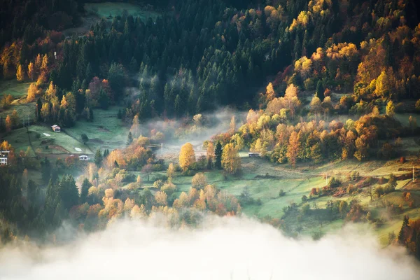 Prachtig herfstlandschap in de bergen — Stockfoto