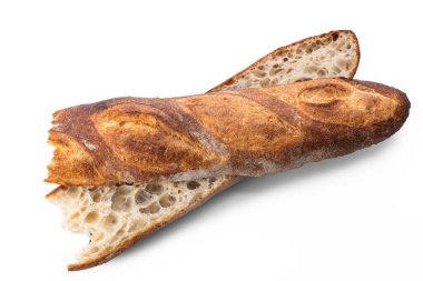 Altın hamurlu, içi havadar, taze ekmek fırınında kızarmış ekmek.