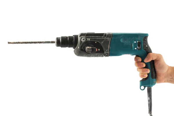 Electric drill isolated on white background — Stock Photo, Image