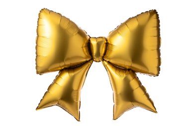 Coquette balon yayı, beyaz arka planda izole edilmiş şenlikli balon kurdele şekli