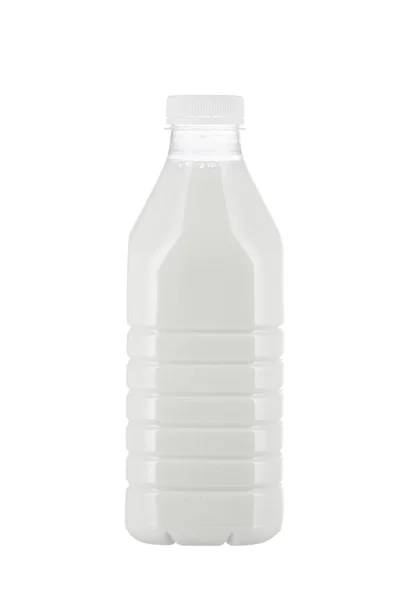 Botella de leche aislada sobre fondo blanco — Foto de Stock