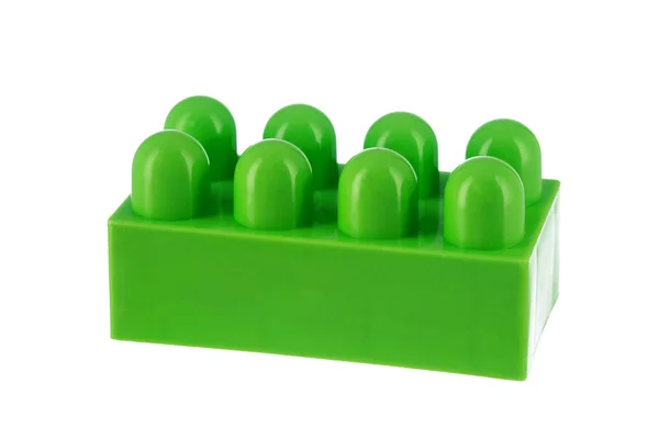 Blocs de jouets en plastique isolés sur fond blanc — Photo