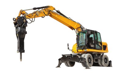 Kazıcı yükleyici veya buldozer - yol Isola kırpma ile tarak