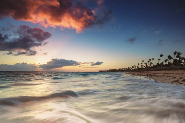 Exotische strand in punta cana, Dominicaanse Republiek — Stockfoto