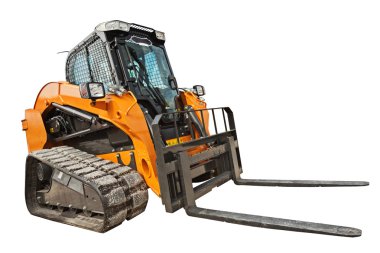 Modern Ekskavatör buldozer izole kırpma yoluyla