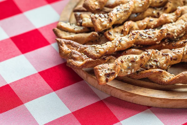 Palitos de pan con semillas de cerca — Foto de Stock