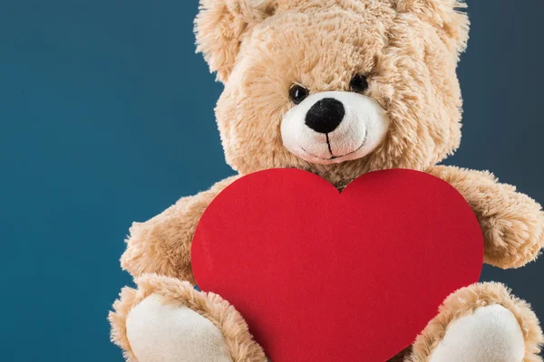 Teddybeer met een hart — Stockfoto