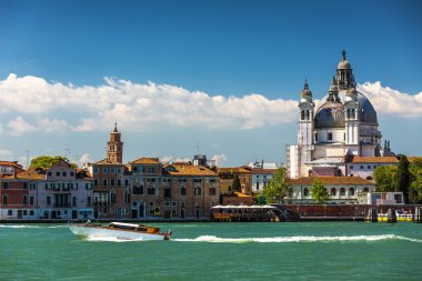 Büyük Kanal ve Bazilika Santa Maria della Salute, Venedik, İtalya