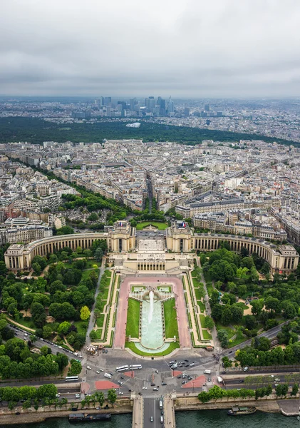 Paris Eiffel Tower, havadan görünümü — Stok fotoğraf