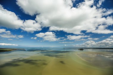 Görünümden Mont Saint Michel - Fransa