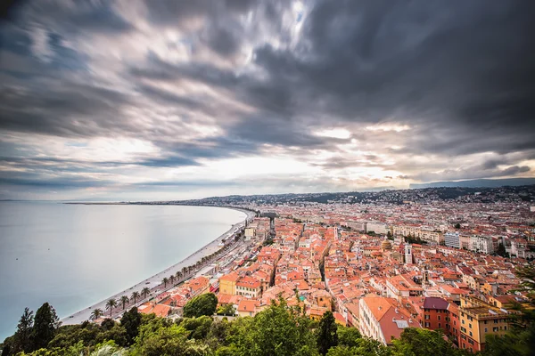 Nice, Riviera Francesa vista do alto Castle Hill — Fotografia de Stock