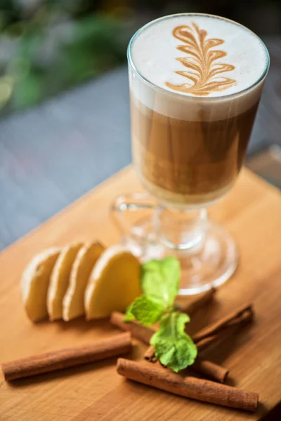 Kaffee mit Ingwer — Stockfoto