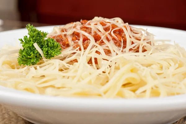 Pasta met vlees — Stockfoto