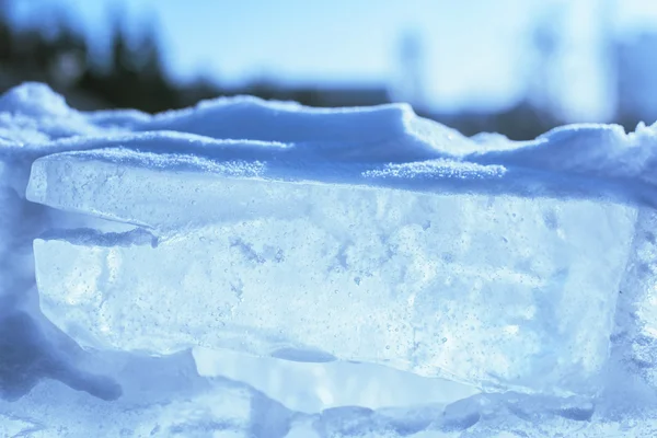 Ice cube zbliżenie — Zdjęcie stockowe