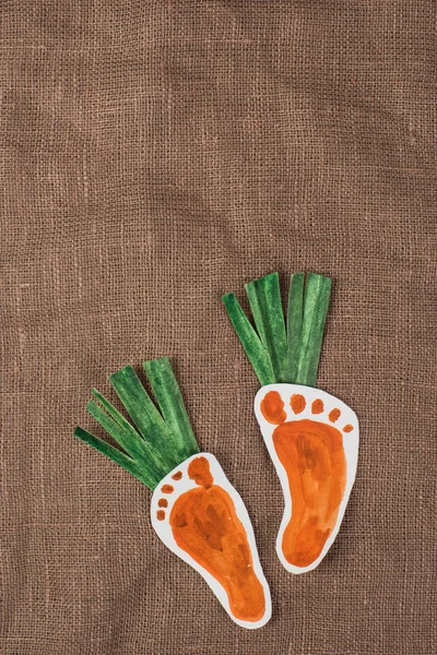 A mano a forma di piede carota — Foto Stock