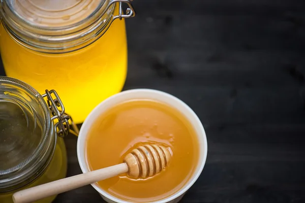 Honey with walnut — Stock Photo, Image