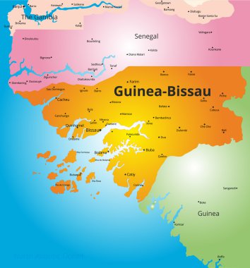 Gine-Bissau renk Haritası