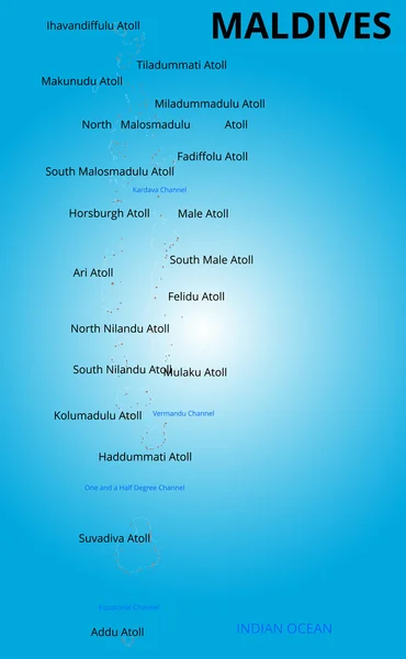 Mapa de color de Maldivas país — Archivo Imágenes Vectoriales