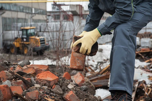 Blockaden von zerbrochenen Ziegeln — Stockfoto