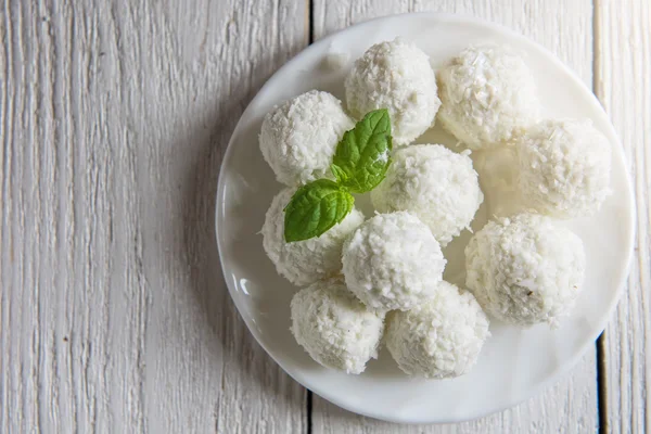 Homemade candies with coconut — Stock Photo, Image