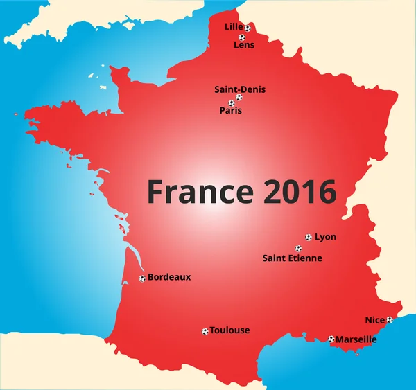 Villes de France euro 2016 — Image vectorielle