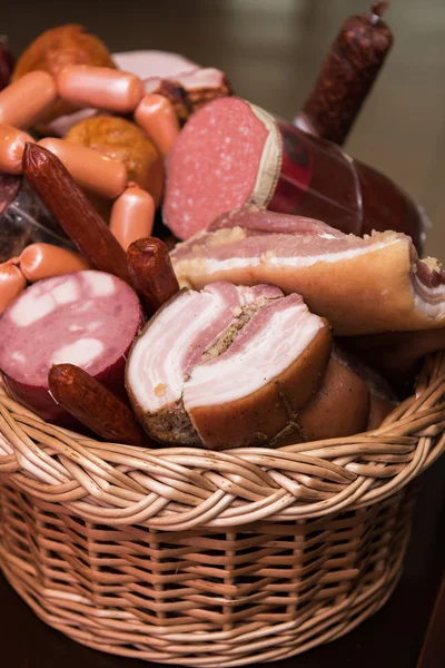 Variété de produits de saucisse — Photo