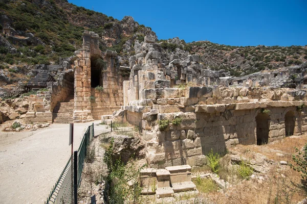 Antik Likya Myra kaya mezarı — Stok fotoğraf