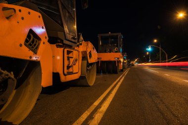 repairing the road
