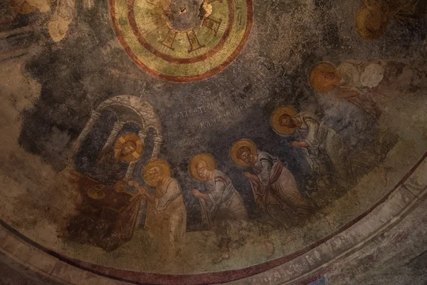 Fresco in de kerk van Sint Nicolaas in demre, Turkije — Stockfoto