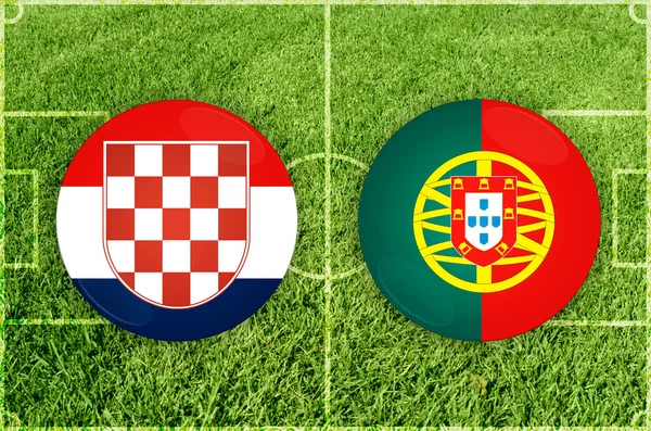 Chorwacja vs Portugalia — Zdjęcie stockowe