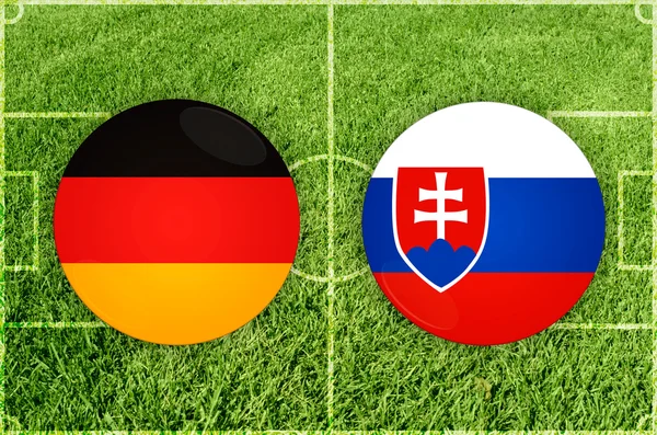 Deutschland gegen Slowakei — Stockfoto