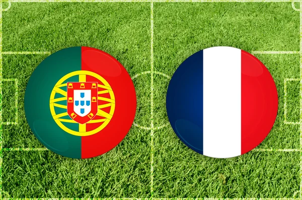 Portugalia vs Francja — Zdjęcie stockowe