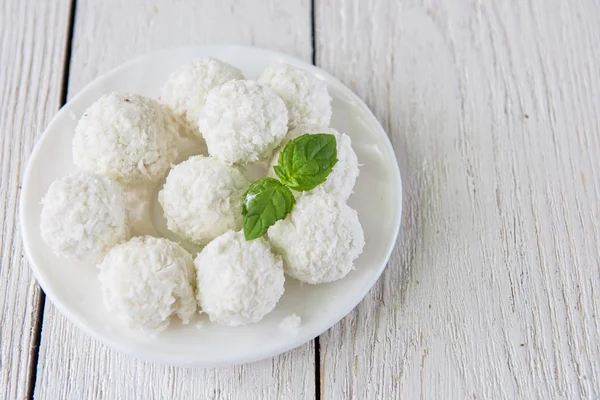 Homemade candies with coconut — Stock Photo, Image