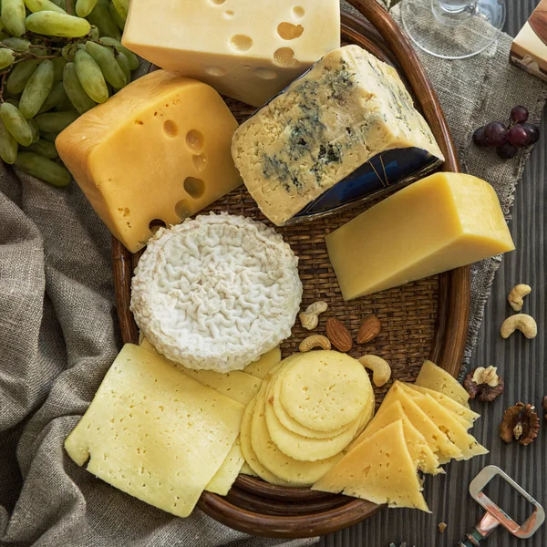 Různé druhy sýrových sad — Stock fotografie