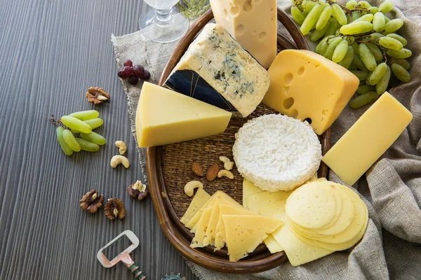 Various types of cheese set — Stock Photo, Image