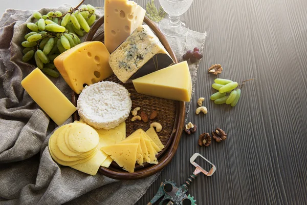 Various types of cheese set — Stock Photo, Image