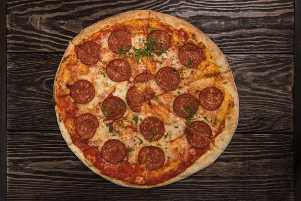 테이스티 페퍼로니 피자 — 스톡 사진