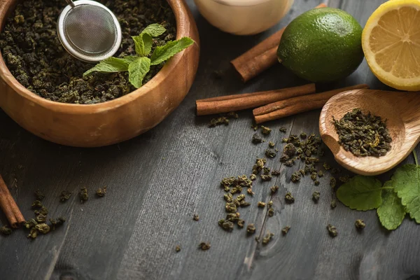 Tea composition closeup — Stock Photo, Image