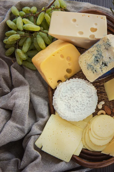 Various types of cheese set — Stock Photo, Image