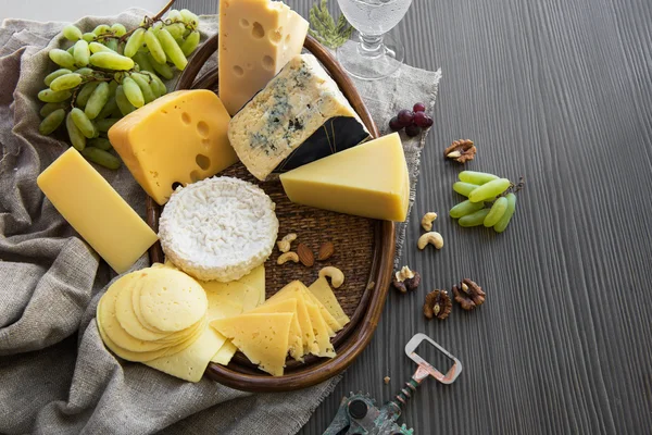 Various types of cheese set — Stock Photo, Image